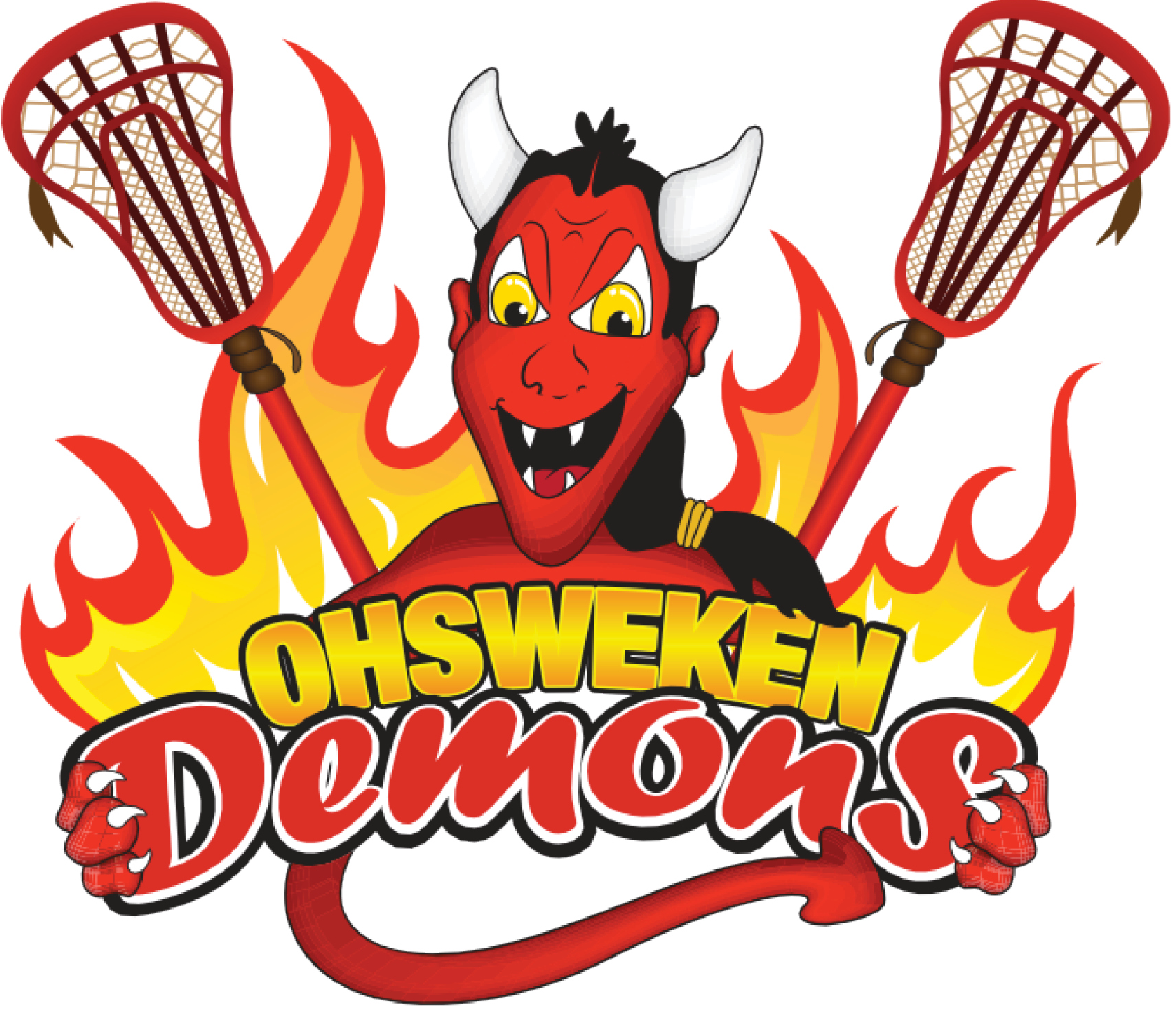 Ohsweken Demons 2012-Pres Primary Logo iron on transfers for clothing